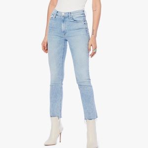 MOTHER The Mid Rise Dazzler Ankle Fray